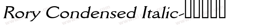 Rory Condensed Italic字体转换